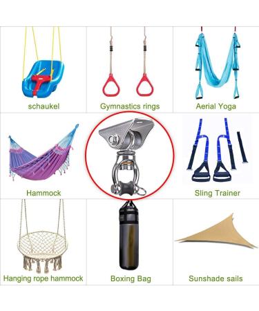 SELEWARE Heavy Duty Silent Swing Hanger Swivel Hook for Porch Swing/Hammock Chair - 2 Pack - Buy Online on SooperMarket.com