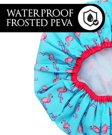 Fashionista Flamingo Oversized Waterproof Shower Cap - Reusable & Adjustable for All Hair Lengths - Buy Online on SooperMarket.com