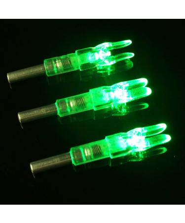 Reikawa 6PCS-S Lighted Nocks for Arrows | .244/6.2mm Inside Diameter Compound Bow Arrow Nock | Green Pack of 6 - Buy Online on SooperMarket.com