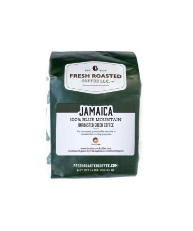 Fresh Roasted Coffee, Unroasted 100% Jamaica Blue Mountain, Kosher, 16 Ounce