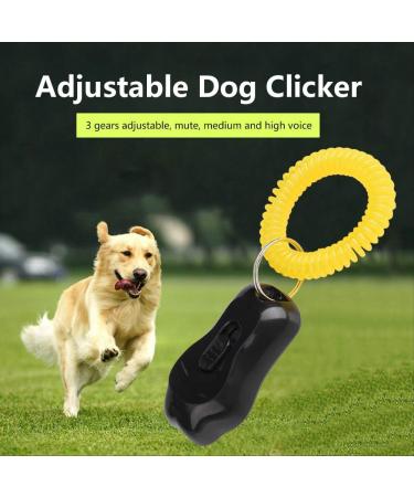 Zerodis Dog Training Clicker - Adjustable 3-Stage Sound Universal Pet Behavior Trainer for Cats & Dogs (Black) - International Shipping Available - Buy Online on SooperMarket.com