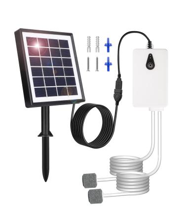 Uksunvi solar air pumps 2W solar pond hitch USB shop and solar shop are available oxygenator aquarium air pump fishing hook with pipe air bubble stones for garden ponds