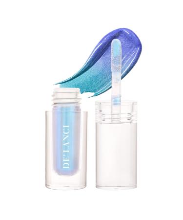DE'LANCI Liquid Eyeshadow  Intense Duochrome Shifting Metallic Eyeshadow  Long-lasting With No Crease  Sparkly Glitter Highly Pigment Shimmer Eyeshadow Blue Makeup  1.6g (06 UNICORN)