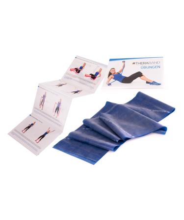 Theraband Original fitness band - 2.5m resistance band for full body training strength & flexibility - ideal for physiotherapy fitness & sport blue