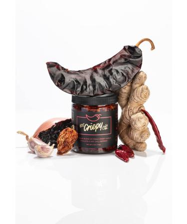 Hot Crispy Oil Original - Spicy Gourmet Olive Oil Infused with Garlic, Shallots, and Chili Peppers - 6 oz Jar (Vegan, Gluten-Free) - Ideal for Pizza, Pasta, Salads & More - Buy Online on SooperMarket.com