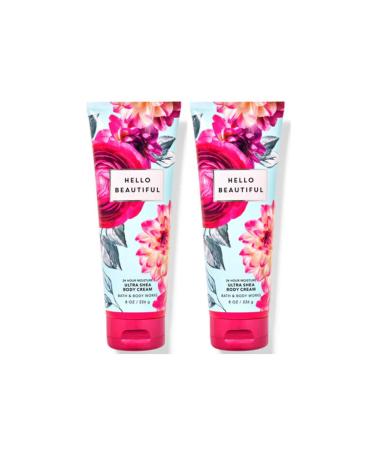 Bath and Body Works 2 Pack Ultra Shea Body Cream 8 Oz. (Hello Beautifuls)
