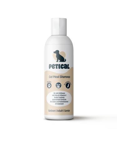 Petical Oat Meal Dog Hampoo I 100% vegan & pH-neutral for all types of fur with aloe vera & vitamin e for more shine against itching & smell dog shampoo puppy long-haired dog care dog grooming