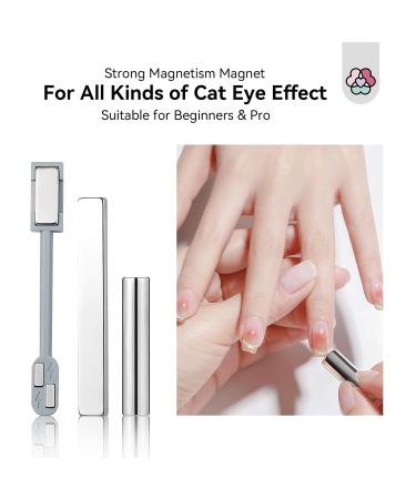 Buy Saviland Cat Eye Magnetic Nail Polish Set 9PCS Magnet Tools for Stunning Cat Eye Effects | Strong Suction & Double-Ended Design Perfect for Salon Art - Buy Online on SooperMarket.com
