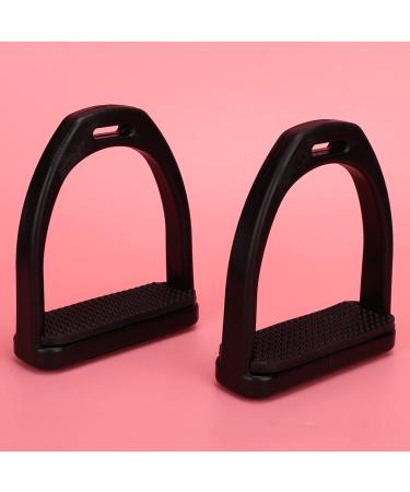 Doact Iron Stirrups for Adolescents & Adults - Secure Black Rubber & Plastic Dressage Stirrups | Medium 13 | Perfect for Children & Horses - Buy Online on SooperMarket.com