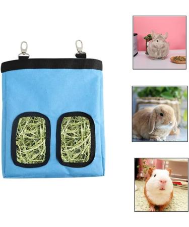 Rabbit Hay Feeder Bag Hay Bag Hanging Feeder Pig Hay Feeder Storage Small Animal Feeding Bag for Rabbit Guinea Pig (Blue) - Buy Online on SooperMarket.com