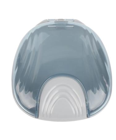 YUYTE Portable Waterproof Storage Case with Teething Ring Mouthpiece Denture Box Container (Gray Gray Bottom)