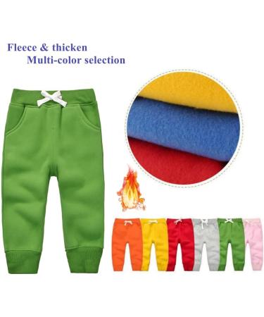 CuteOn Unisex Kids Elastic Waist Warm Cotton Trousers 1 Year Grass Green | 1-5Years - Buy Online on SooperMarket.com