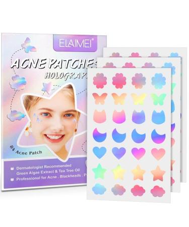 Acne Patches Pimple Patches for Face with Natural Green Algae Extract & Tea Tree Oil Hydrocolloid Acne Patches Acne Treatment Cover and Reduce Zits Pimples Blemishes Spots