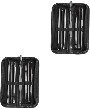WOONEKY 14 Pcs Blackhead Extractor Blackhead Removal Tool Extractor Tools Comedone Extractor Silver - Buy Online on SooperMarket.com