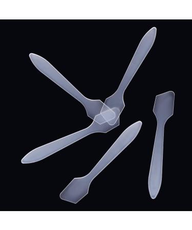 Senkary 200 Pack Disposable Makeup Spatulas - 3.2 Inch Frosted Plastic Cosmetic Spatula for Facial Creams and Masks (Translucent) | Bulk Pack - Buy Online on SooperMarket.com