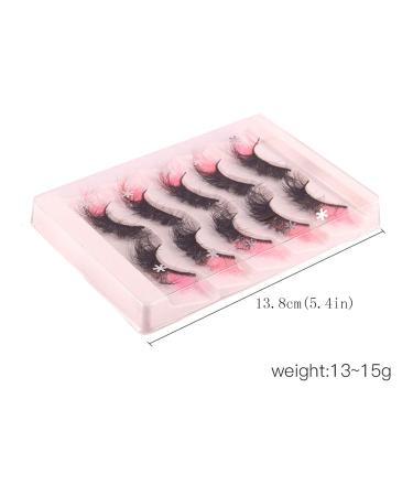 Eyelashes 25 Mm Bulk Snowflake False Eyelashes 8D Curly Natural Thick Color High Imitation Mink Eyelashes Lashes Short A One Size - Buy Online on SooperMarket.com