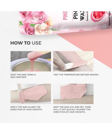 Wax Beads Hard Wax Beans Complete Kit - Painless Hair Removal Set with 10 Spatulas - Bikini, Face, Legs, Eyebrow, Body - Pearl Wax Warmer - Brazilian Wax (PINK ROSE 1.1) - Buy Online on SooperMarket.com