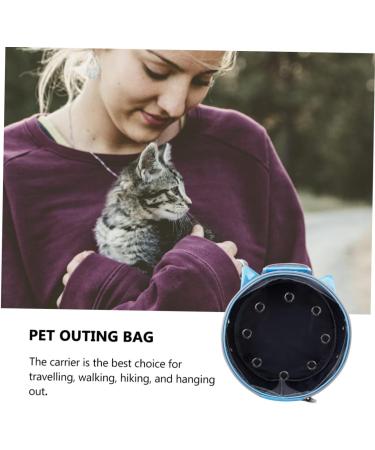 PACKOVE 1pc Pet Bag Transparent Backpack Blue Backpack Puppy Backpack Puppy Carrier Travel Space Cat Cage 35X35X17CM Blue - Buy Online on SooperMarket.com