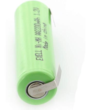Exell 2-Pack 1.2V AA 2200mAh NiMH Rechargeable Batteries - High Power for Telecom UPS & Smart Grid Use - Buy Online on SooperMarket.com