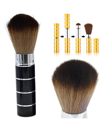 Portable Retractable Makeup Brush - Professional Black Cosmetic & Powder Brush for Travel - Buy Online on SooperMarket.com