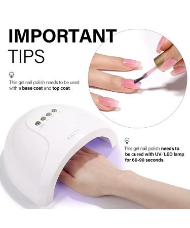 AILLSA Nude Jelly Gel Polish - Sheer Pink Translucent UV Gel for French Manicure 0.51 Fl Oz - Buy Online on SooperMarket.com
