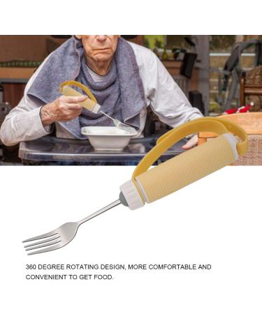 Advantage Easy Grip Fork Adaptive Utensils Stainless Steel with Rubber Handle for Disabled Patient Arthritis for Elder - Buy Online on SooperMarket.com