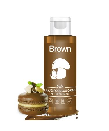 Food coloring - 160ml of liquid food colors for cakes baking cookies macaron - sugar -free concentrated color food coloring for tortendeco drinks Easter egg DIY slime (brown)