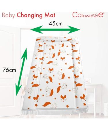 Callowesse Baby Changing Mat 79x47cm | Waterproof, Portable, Foldable | Red Foxes Design - Buy Online on SooperMarket.com