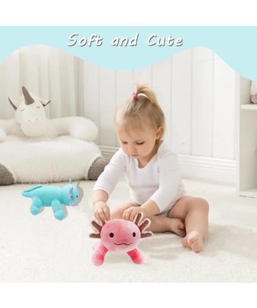 YILITI Axolotl Stuffed Animal Toy 10.8 - Cute Axolotl Plushie Doll Pillow for Kids & Adults (Pink) - Buy Online on SooperMarket.com