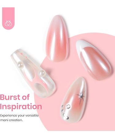 Beetles Gel Polish White Chrome Nail Powder - Mirror Effect Holographic Pigment for Nail Art - 1g Gift for Girls - 2023 Nail Trend DIY Salon - Mermaid Pearl - Buy Online on SooperMarket.com