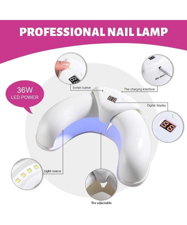 BS-MALL Gel UV LED Nail Lamp 36W with 3 Timer Settings and Scalable Design - Buy Online on SooperMarket.com