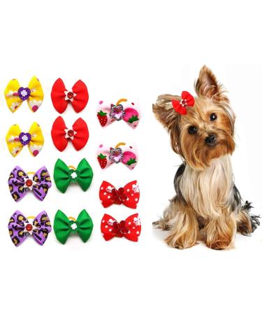 Yagopet 50pcs/Pack Cute New Dog Hair Bows Pairs Rhinestone Pearls Flowers Topknot Mix Styles Dog Bows Pet Grooming Products Mix Colors Pet Hair Bows Topknot Rubber Bands - Buy Online on SooperMarket.com