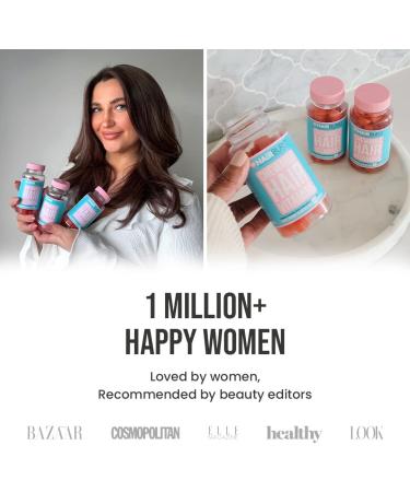 HAIR BURST Biotin Hair Gummies for Longer & Thicker Hair - Zinc, Vitamin C & Selenium - 1 Month Supply (60 Gummies) - Buy Online on SooperMarket.com