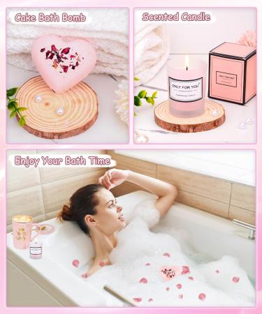 Unique Gifts for Women | 14 oz Coffee Cup Set Candle Socks & Bath Bomb - Perfect Birthday Presents for Moms Wives & Friends - Buy Online on SooperMarket.com