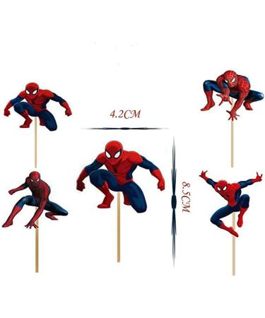 Ziyziiy 24PCS Spiderman Cupcake Toppers Spiderman Cake Toppers Spiderman. Happy Birthday Party Supplies Pet Cake Decorations for Spiderman Fans Kids Birthday Party - Buy Online on SooperMarket.com
