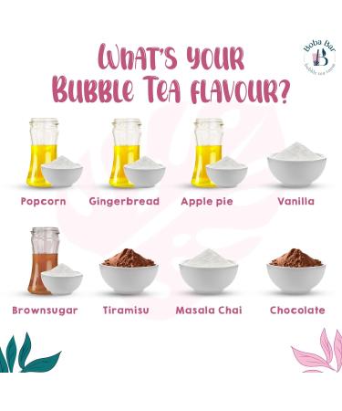 MBTK - 8 (Boba Bar London | Warm Moments Milk Bubble Tea Kit | 8 Milk Tea Flavours | 8 Boba & Jelly Toppings | Tapioca Pearls | 8 Bamboo Straws | 8 Tea Bags | 2 Recipe Cards ) - Buy Online on SooperMarket.com
