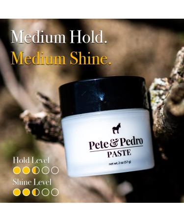 Pete & Pedro Hair Paste for Men - Medium Hold & Shine | Semi Matte Styling Cream | Shark Tank Featured | 2 oz - Buy Online on SooperMarket.com