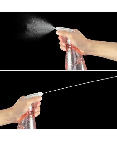 Gvolatee 3 STK 500ml Refillable Spray Bottles - Transparent Plastic Atomizer for Plants Hair and Cleaning - Professional Water Spray Bottle in Pink - Buy Online on SooperMarket.com
