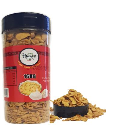 Humis Crispy Fried Garlic Flakes | 160 Gram |Fried Garlic Flakes |