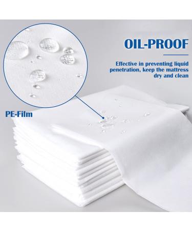 Disposable Bed Sheets 31x78 White Non Woven Fabric - Pack of 20 - Ideal for SPA, Tattoo, Massage Tables & Hotels - Buy Online on SooperMarket.com