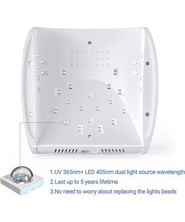 MelodySusie 54W UV LED Nail Lamp for Gel Nail Polish - 3 Timer Settings, LCD Display, Automatic Sensor | Nail Dryer with Detachable Tray & Tools - Buy Online on SooperMarket.com
