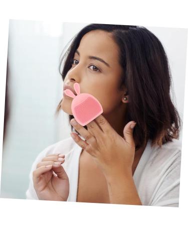 minkissy 32 Pcs Rabbit Ears Facial Brush Silicone Exfoliating Brush Hair Scalp Massager Facial Cleansing Pads Hand Held Massager Face Scrub Cleansing Brush Household Miss Silica Gel Pink Light Pinkx8pcs 7.5x7.5cmx8pcs - Buy Online on SooperMarket.com
