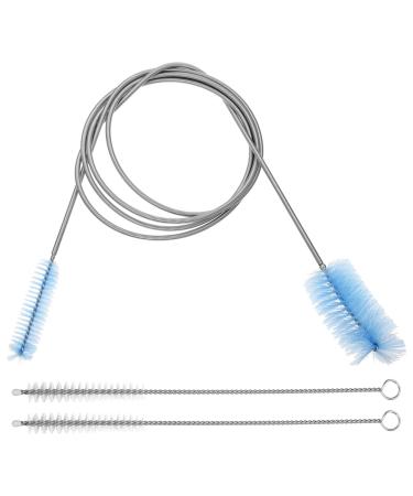 Baluue 3pcs Set Hose Cleaning Brush Beer Line Cleaner The Dishwasher Cleaner Dryer Vent Cleaner Brush Crevice Cleaning Tool Dishwasher Drain Hose 3 Piece Set Pipe Stainless Steel Blue 20X5CM