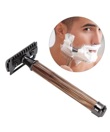 Ankroyu Men's Beard Trimmer - Portable Manual Razor with Bamboo Grip - Adjustable Beard & Body Shaving Tool - Buy Online on SooperMarket.com