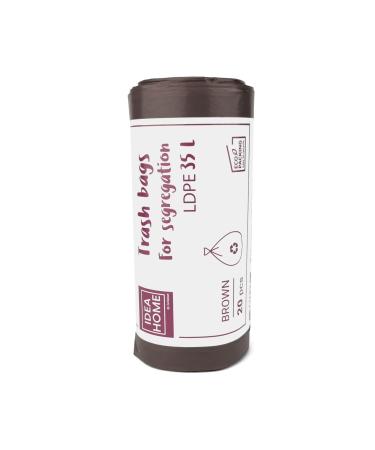D.Rect garbage bag 35L 20-piece plastic garbage bags garbage bags for the kitchen hard-wearing garbage bags recycled waste bags garbage bags paper waste bags brown 20 pieces brown (20 pack)
