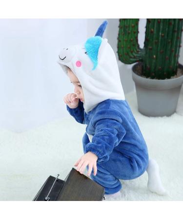 COOKY.D Unisex Winter Animal Hooded Baby Romper - Blue (3-6 months) - Buy Online on SooperMarket.com
