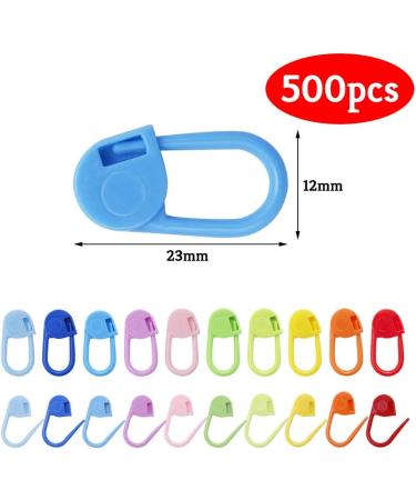 500 Colorful Knitting Markers & Clips for DIY Craft - Stitch Counter Needle Clips & Safety Pins - Buy Online on SooperMarket.com