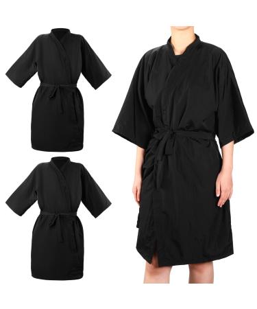 2 Pieces Salon Robes Smock for Clients Waterproof Hairdressing Gown Salon Cape Solid