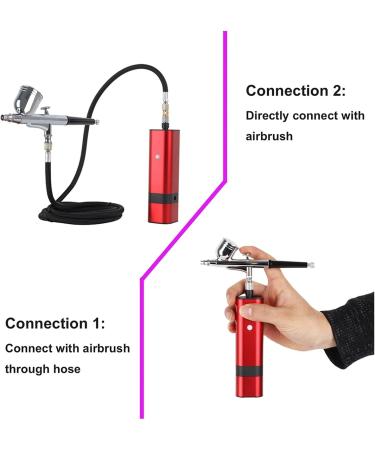 Paint Sprayer Cordless Airbrush Kit with Dual Action Gravity Type Spray Gun for Art Model Body Paint Artist Makeup Nail Tattoos Cake Tools for Painting Ceilings Fences cabinets Tm80s Black B - Buy Online on SooperMarket.com
