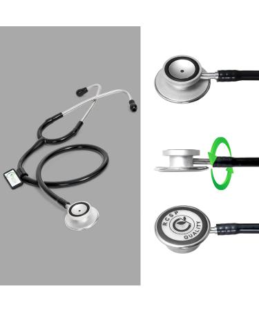 Buy Lightweight Stethoscope for Doctors & Nurses - Flexible Latex-Free Tube Soft Ear Knobs Silver Matt Finish - International Shipping Available - Buy Online on SooperMarket.com